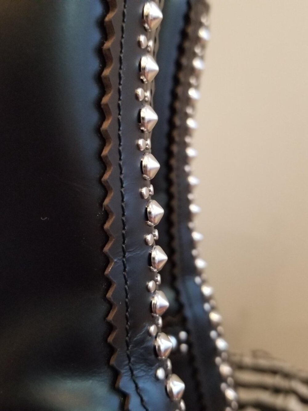Alexander McQueen Studded Leather Platform Combat Boots size 8.5 - Picture 7 of 16